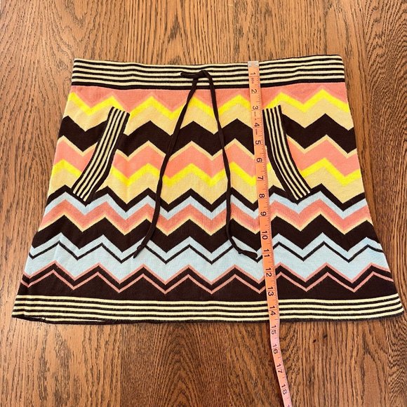 Missoni Knit Multicolor Zig Zag Print Mini Skirt Size Sm/Md - Picture 3 of 7